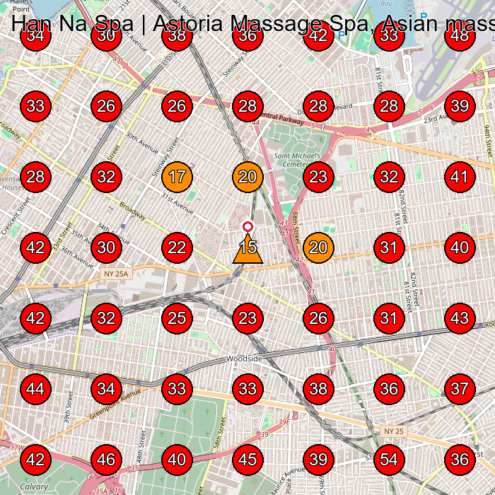Han Na Spa | Astoria Massage Spa, Asian massage Astoria GeoGrid visibility map for Massage Spa in Queens